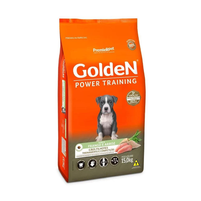 GOLDEN CAES POWER TRAINING FILHOTES FRANGO/ARROZ 15KG