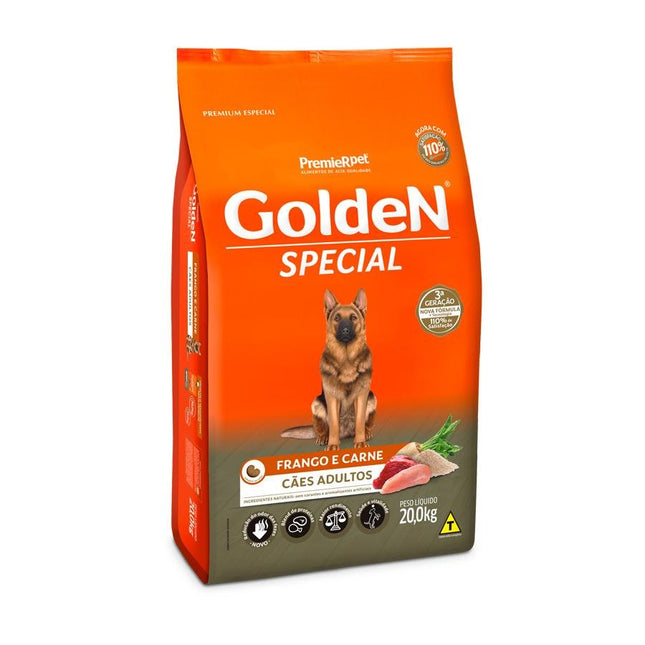 GOLDEN SPECIAL CAES ADULTOS FRANGO/CARNE 20KG