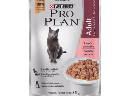 PROPLAN SACHE GATOS ADULT SALMAO 85G