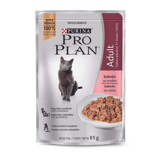 PROPLAN SACHE GATOS ADULT SALMAO 85G