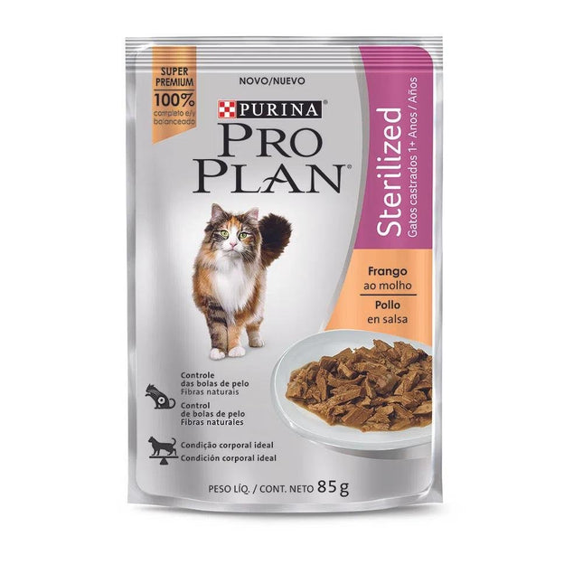 PROPLAN SACHE GATOS STERILIZED FRANGO 85G