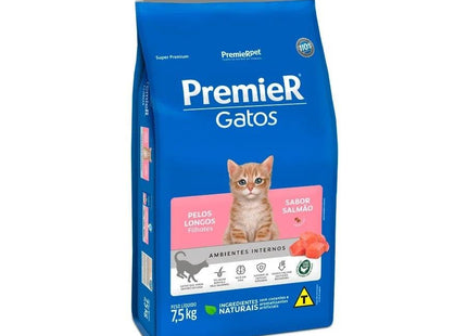 PREMIER GATOS FILHOTES PELOS LONGOS SALMAO 7,5KG