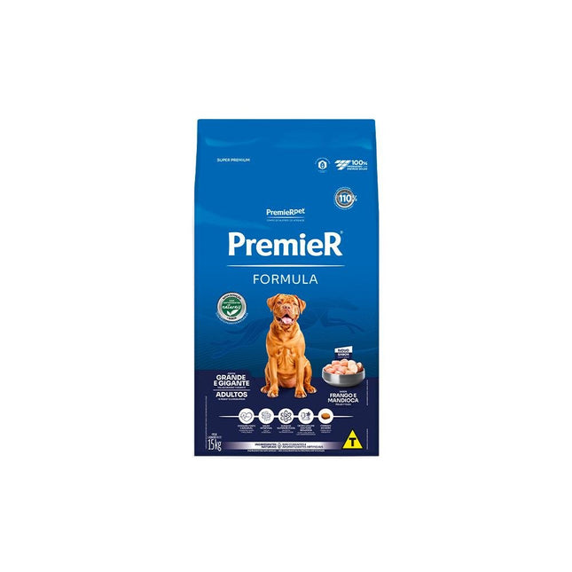 PREMIER PORTES GRANDE/GIGANTE ADULTOS FRANGO 15KG