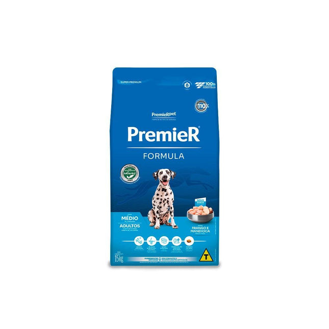 PREMIER PORTE MEDIO ADULTOS FRANGO 15KG