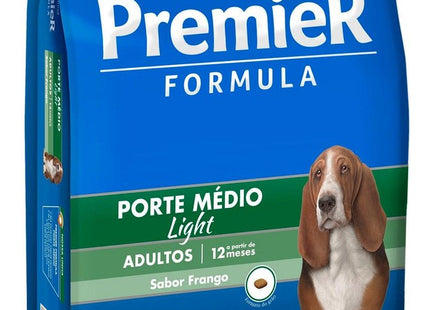PREMIER PORTE MEDIO ADULTOS LIGHT FRANGO 15KG