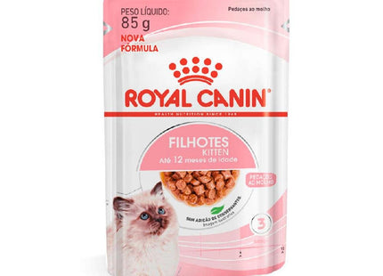 ROYAL SACHE CAT KITTEN PEDACOS AO MOLHO 85G