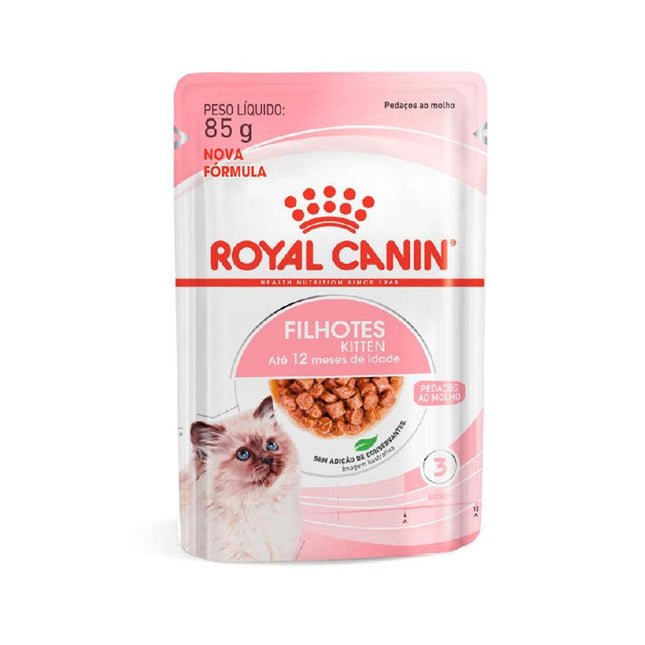 ROYAL SACHE CAT KITTEN PEDACOS AO MOLHO 85G
