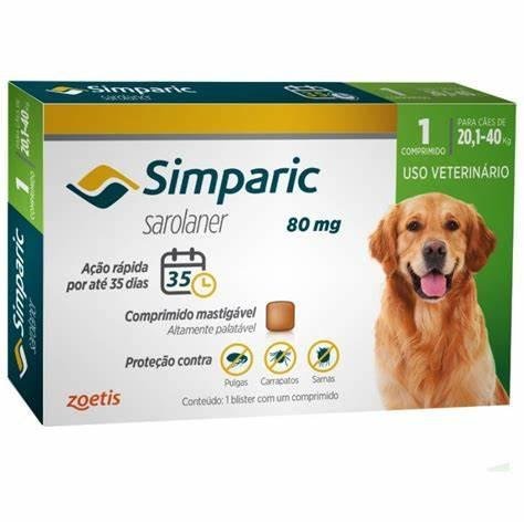 ZOETIS SIMPARIC CAES 20,1 A 40KG 80MG - 1 COMPRIMIDO