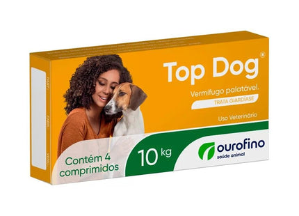 OURO FINO TOP DOG VERMIFUCO CAES 10KG - 4 COMP
