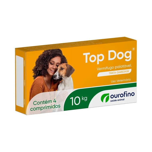 OURO FINO TOP DOG VERMIFUCO CAES 10KG - 4 COMP