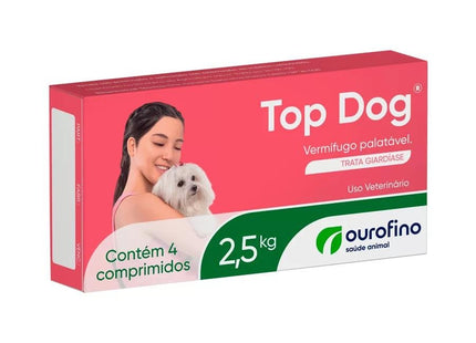 OURO FINO TOP DOG VERMIFUGO CAES 2,5KG - 4 COMP