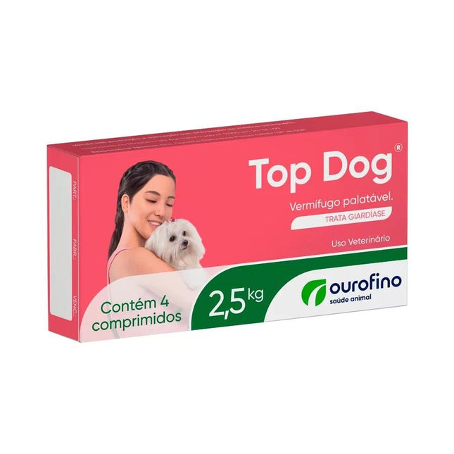 OURO FINO TOP DOG VERMIFUGO CAES 2,5KG - 4 COMP