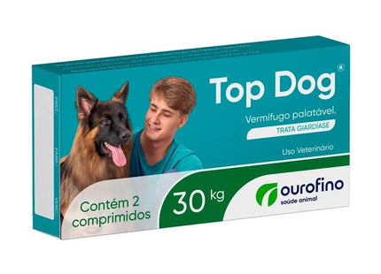 OURO FINO TOP DOG VERMIFUGO CAES 30KG - 2 COMP