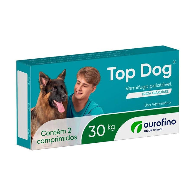 OURO FINO TOP DOG VERMIFUGO CAES 30KG - 2 COMP