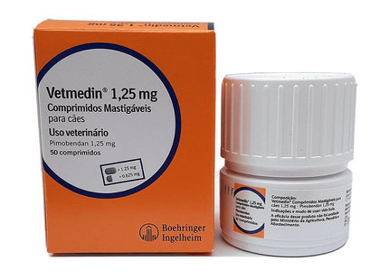 BOEHRINGER VETMEDIN 1,25MG - 50 COMPRIMIDOS