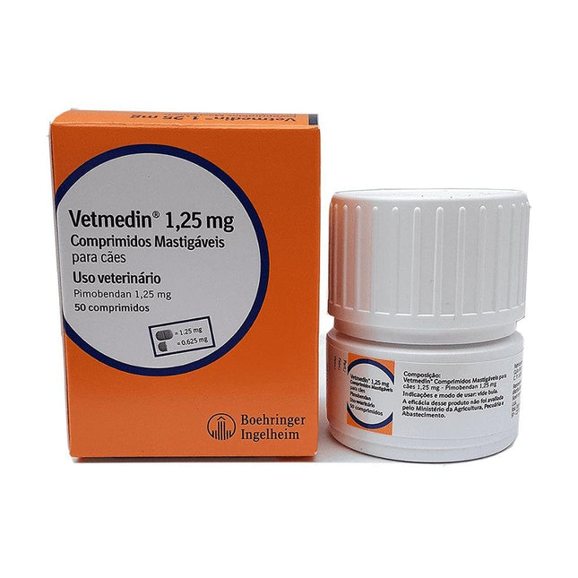BOEHRINGER VETMEDIN 1,25MG - 50 COMPRIMIDOS
