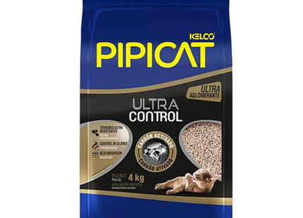 KELCO PIPICAT AREIA HIGIENICA ULTRA CONTROL CARVAO ATIV. 4KG