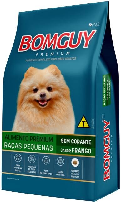BOMGUY PREMIUM CAES ADULTOS SEM CORANTE RACAS PEQ. FRANGO 10,1KG