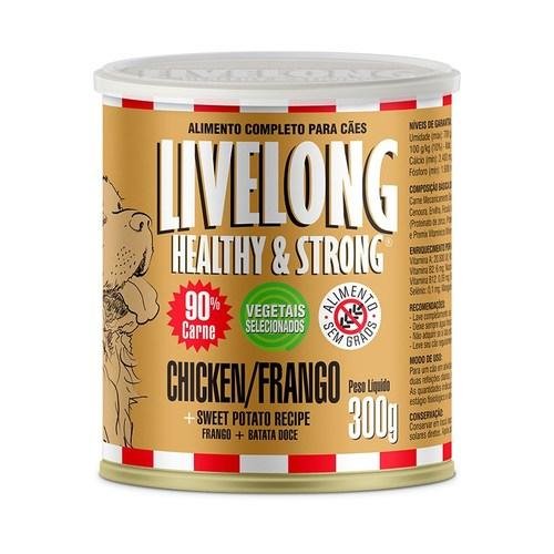 LIVELONG CAES LATA FRANGO 300G