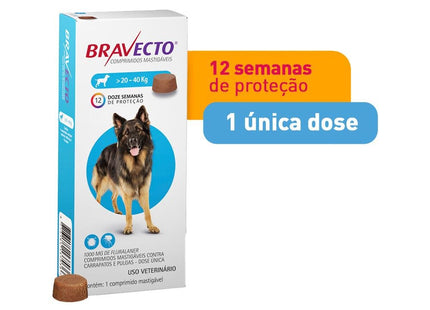 MSD BRAVECTO 1000MG - CAES 20-40KG