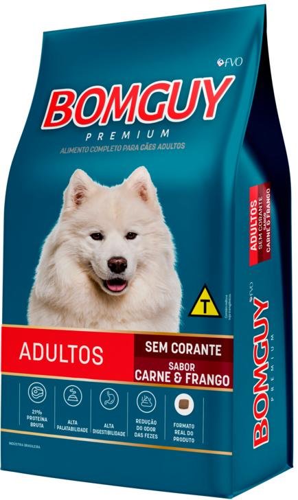 BOMGUY PREMIUM CAES SEM CORANTE AD CARNE/FRANGO 25KG