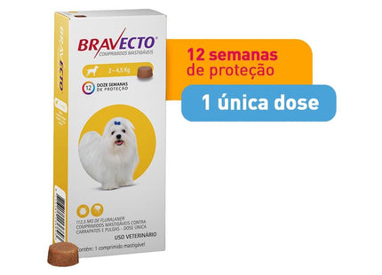 MSD BRAVECTO 112,5MG - CAES 2-4,5KG
