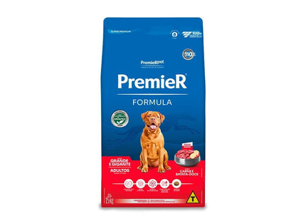 PREMIER PORTES GRANDE/GIGANTE ADULTOS CARNE 15KG