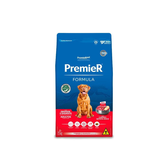 PREMIER PORTES GRANDE/GIGANTE ADULTOS CARNE 15KG