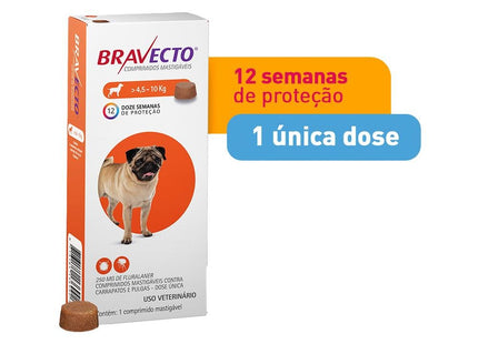 MSD BRAVECTO 250MG - CAES 4,5-10KG
