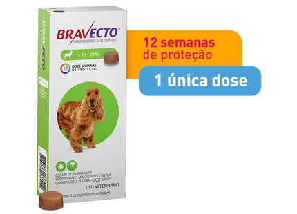 MSD BRAVECTO 500MG - CAES 10-20KG