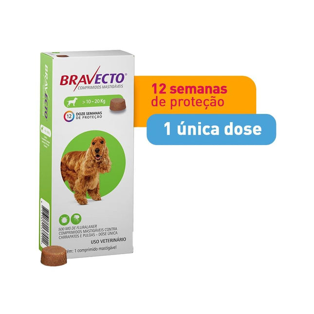MSD BRAVECTO 500MG - CAES 10-20KG