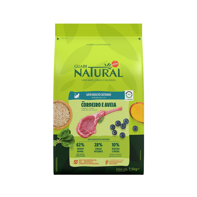 NATURAL GATOS CASTRADOS CORD/AVEIA 7,5KG