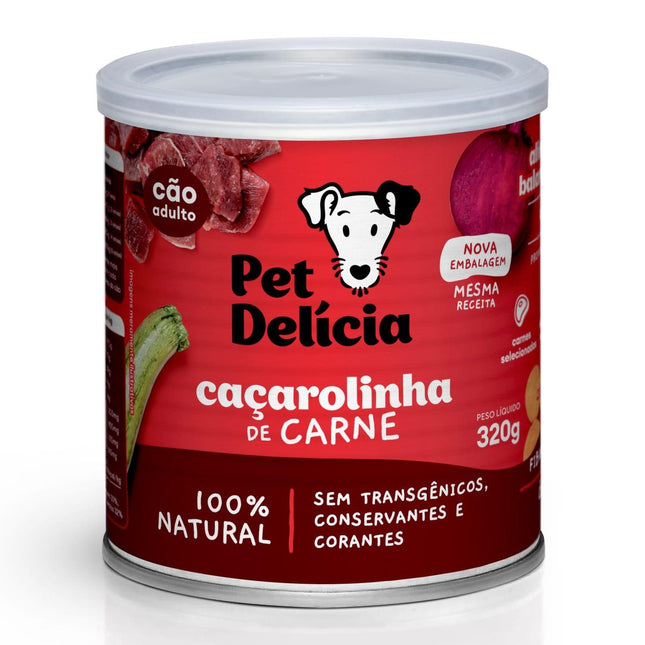 PET DELICIA CAES CACAROLINHA CARNE 320G