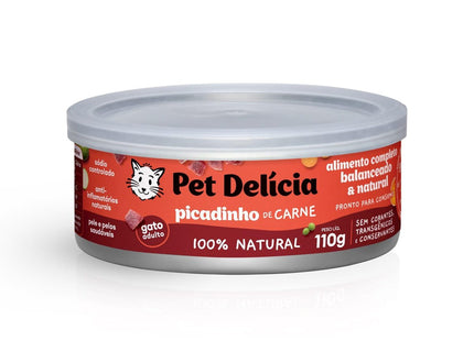 PET DELICIA GATOS PICADINHO CARNE 110G