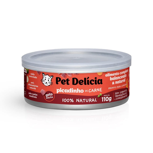 PET DELICIA GATOS PICADINHO CARNE 110G