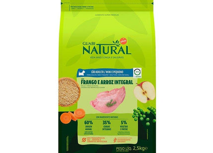 NATURAL CAES ADULTOS MINI FRANGO/ARROZ 2,5KG