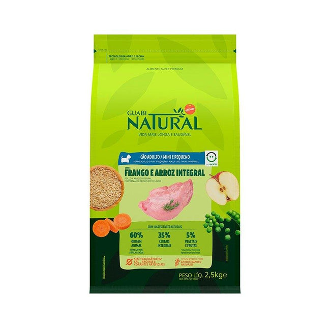 NATURAL CAES ADULTOS MINI FRANGO/ARROZ 2,5KG