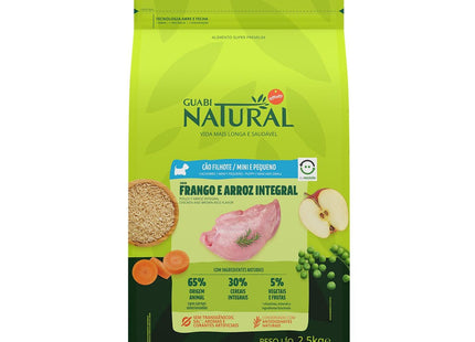 NATURAL CAES FILHOTES MINI FRANGO/ARROZ 2,5KG