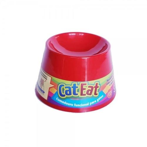 CAT EAT COMEDOURO VERMELHO