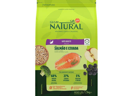 NATURAL GATOS ADULTOS SALMAO/CEVADA 1,5KG