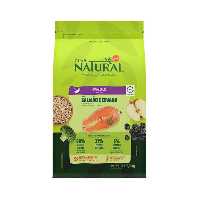NATURAL GATOS ADULTOS SALMAO/CEVADA 1,5KG