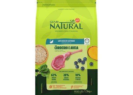NATURAL GATOS CASTRADOS CORD/AVEIA 1,5KG