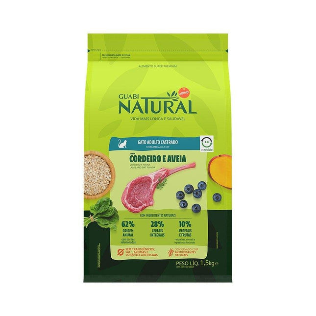 NATURAL GATOS CASTRADOS CORD/AVEIA 1,5KG