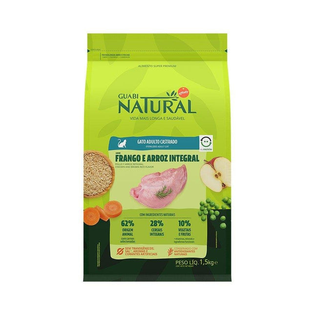 NATURAL GATOS CASTRADOS FRAN/ARROZ 1,5KG