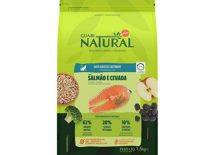 NATURAL GATOS CASTRADOS SAL/CEVADA 1,5KG