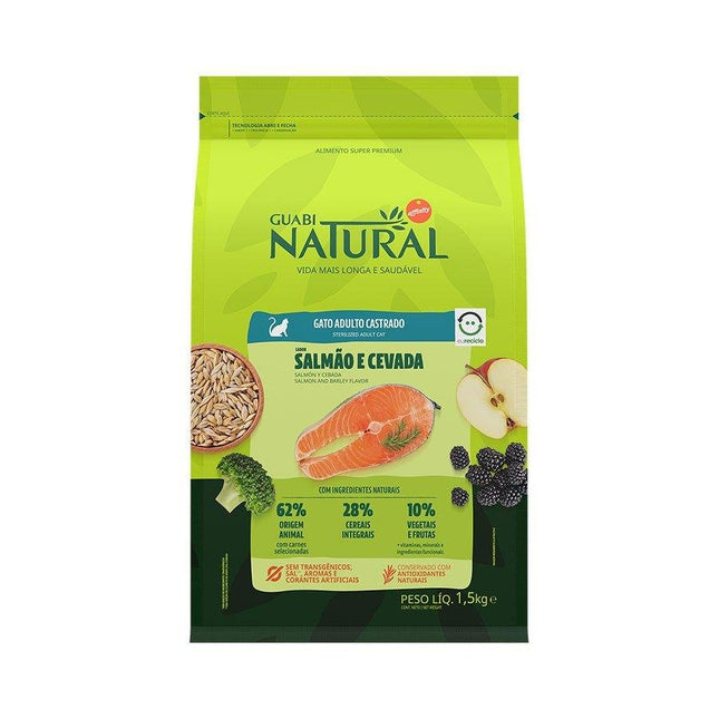 NATURAL GATOS CASTRADOS SAL/CEVADA 1,5KG
