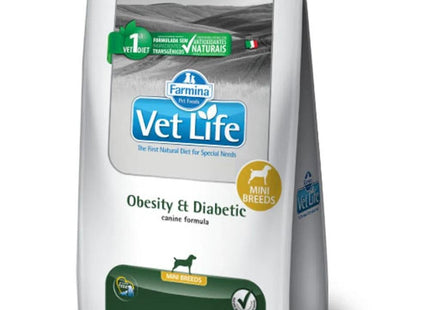 VET LIFE CAES OBESITY E DIABETIC MINI 2KG
