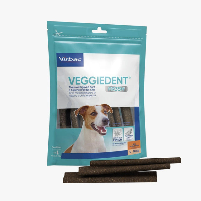 VIRBAC VEGGIE DENT FRESH CAES PEQUENOS C/15 TIRAS